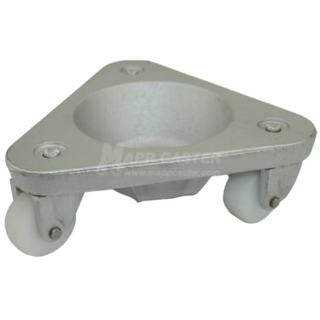 Mapp Caster Hvy Dty Tri-Wheel Dolly (Round Base) W/ 2" Nylon Wheels, 450 Lbs Cap. P2127-N